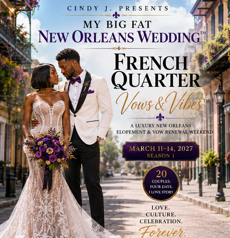 French Quarter Vows & Vibes™ — A Luxury New Orleans Elopement & Vow Renewal Weekend, March 11–14, 2027, New Orleans